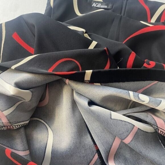 AGB Women’s Mini Dress Size 4 Black/red Sleeveless Casual Zip Pre Owned - Picture 11 of 15